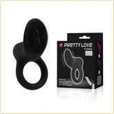 Pretty Love Cobra - Luxurious Silicone Cock Ring for Heightened Pleasure Black Ball and Cock Toys